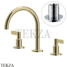 Newform Blink Chic luxury Смеситель для раковины, без гарнитура 71100.59.098, PVD Brushed pale gold