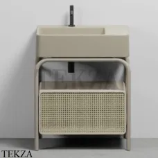 CIELO MARCEL Консоль напольная с ящиком Tinto naturale, раковина Lino