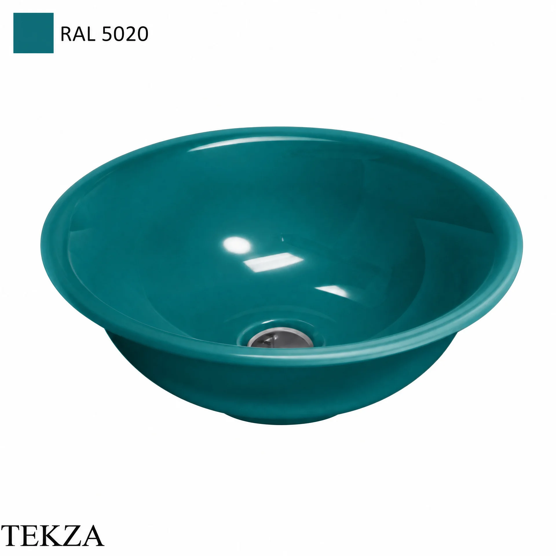 Flaminia Boll раковина накладная 42×42×14,5 см, петроль Petrolio матовый