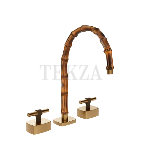 Gessi Jacqueline Смеситель для раковины на 3 отв., без донного клапана 77017-726, бронза Brushed