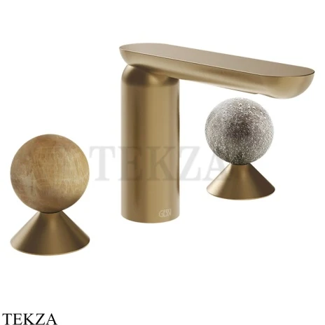 Gessi Perle Смеситель для раковины на 3 отв., без гарнитура 74365-726, бронза Brushed