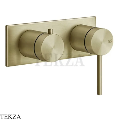 Gessi 316 SHOWER Смеситель для душа с переключателем, внешняя часть 54079-727, Brushed Brass PVD