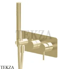 Newform X-Steel 316 Душевой комплект смеситель 2 потока, ручной душ, сталь 69679EX.59.098, PVD Brushed pale gold