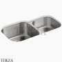 Kohler Undertone Мойка для кухни с двумя чашами K-3356-NA, нержавеющая сталь