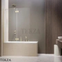 Radaway Essenza PND II Шторка на ванну распашная с неподвижным сегментом 100 см, открывание направо, 110002100-98-01R, брашированное светлое золото