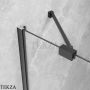 Radaway Essenza KDJ Душевая дверь 120 см, правая, 1385042-54-01R, черный матовый