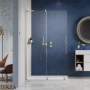 Radaway Furo SL Walk-in Душевая дверь 58,8 см, левая, 10306588-99-01L, брашированное золото