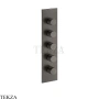 Gessi Incastri Термостат для душа 4 потока, внешняя часть 75318-707, black хром Brush
