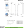 Radaway Modo F SL PNJ II Шторка на ванну неподвижная одностворчатая 50 см, левая L, 10406050-54-01L, черный матовый