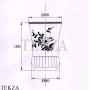 Herbeau Керамический стаканчик с настенным держателем-полочкой