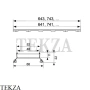 TECEdrainline plate II 100 основа для плитки 601072, сталь полированная