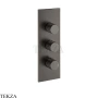 Gessi Incastri Термостат для душа 2 потока, внешняя часть 75314-707, black хром Brush