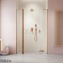 Radaway Nes DWJS Душевая дверь 140 см, левая L, 10038140-93-01L, брашированная медь