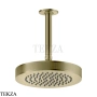 Gessi INCISO SHOWER Верхняя душевая лейка с кронштейном под размер 58188-727, Brushed Brass PVD