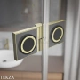 Radaway Essenza Pro PND II Шторка на ванну двустворчатая с одной подвижной створкой 130 см, открывание налево, 10102130-99-01L, брашированное золото