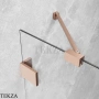 Radaway Essenza Pro PNJ II Шторка на ванну одностворчатая неподвижная 80 см, 10101080-93-01, брашированная медь