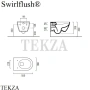 GSI PURA 55/F Унитаз подвесной ”Swirlflush” (безободковый) 8815FR205, сиденье микролифт slim, Tortora