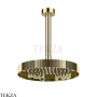 Gessi Incastri RIGATO Верхняя лейка D25 с потолочным кронштейном 63750-710, шампань глянец