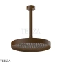 Gessi Incastri Верхняя лейка D25 с потолочным кронштейном 63050-845, бронза Dark Brush