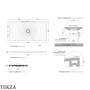 Flaminia Water Drop душевой поддон 140×70×5,5 см, чёрный глянец