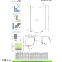 Radaway Torrenta PDD Душевая кабина распашная 90х90 см, 131600-01-01, хром глянец
