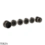 Gessi Perle Термостат для душа на 4 потока, внешняя часть 74036-707, black хром Brush