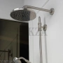 Bossini LIBERTY-GOM Душевая лейка с держателем 35 см H27740H.094, никель Brushed