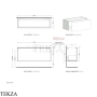 Flaminia Cubika тумба под раковину подвесная 120×37×50 см, 1 ящик, натуральный дуб Rovere Naturale Greca