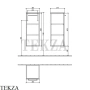 Villeroy & Boch AVENTO Пенал подвесной, петли слева A89500B1, Crystal Grey