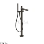 Gessi Perle Смеситель для ванны напольный, внешняя часть 74029-707, black хром Brush
