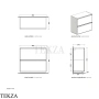 Flaminia Cubika модуль хранения напольный 85×37×78,5 см, 2 ящика, орех Noce Greca