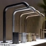 Gessi 316 FLESSA Смеситель для раковины напольный, внешняя часть 54097-727, Brushed Brass