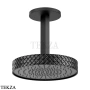 Gessi Pelle Tresse Верхняя лейка D30,5 см с потолочным кронштейном под размер, 78252-438, Nero/ Matte Black