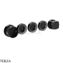 Gessi Jacqueline Термостат для душа на 3 потока, внешняя часть 77136-706, black хром глянец