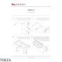 ArtCeram Brooklyn раковина подвесная и накладная The.Saniglaze с продольным сухим отсеком и 1 отверстием BNL001 01 34, белый глянец