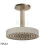 Gessi Pelle Tresse Верхняя лейка D30,5 см с потолочным кронштейном под размер, 78252-432, Crème/ Finox Br. Nickel