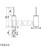 Gessi Rettangolo Ёршик напольный, композит белый 20843-299, Black XL
