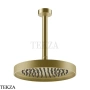 Gessi Inverso Diamantato Верхняя лейка D25,0 см с кронштейном под размер 63653-727, Brushed Brass PVD