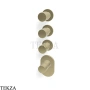 FIMA Carlo Frattini Slide Термостат для душа, 3 потока, внешняя часть F5823X3HS, шампань Brushed
