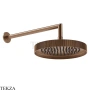 Gessi Incastri RIGATO Верхняя лейка D25 с кронштейном из стены 63745-708, медь Brushed