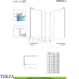 Radaway Modo SL II Душевая перегородка 105 см, левая L, 10319105-98-01L, брашированное светлое золото