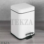 Colombo Black&White Ведро с крышкой и педалью, 3л B9210.BM, белый матовый