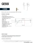 Gessi Perle Смеситель для биде без донного клапана 74568-727, шампань Brushed