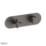 Fantini Flora Термостат для душа, 3 потока, внешняя часть 76P5J873B, Matt Gun Metal PVD