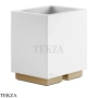 Gessi Rettangolo Стакан настольный, композит белый 20831-761, Coffee Bronze Brushed PVD
