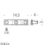 Colombo Look Крючок тройной для полотенец LC37.CR, хром глянец