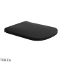 Flaminia Play сиденье с крышкой Slim с микролифтом 36×44,5×4,2 см, чёрный Carbone матовый