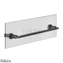 Gessi INCISO accessories Полотенцедержатель для крепления на стекло, 45 см 58615-707, Black Metal Brushed PVD