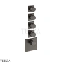 Gessi Incastri Термостат для душа 4 потока, внешняя часть 75308-707, black хром Brush