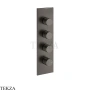 Gessi Incastri Термостат для душа 3 потока, внешняя часть 75316-707, black хром Brush